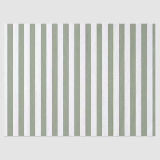 Licht saliegroen en witte streep tissuepapier (Voorkant)