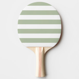 Licht saliegroen en witte strepen tafeltennisbatje