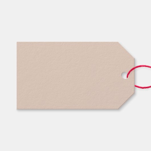 Licht Sandy Beige Gift Labels Cadeaulabel (Voorkant (Horizontaal))