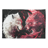 Licht Schaduw Wolf Spirit Dier Fantasie Kussensloop (Achterkant)