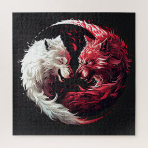 Licht Schaduw Wolf Spirit Dier Fantasie Legpuzzel