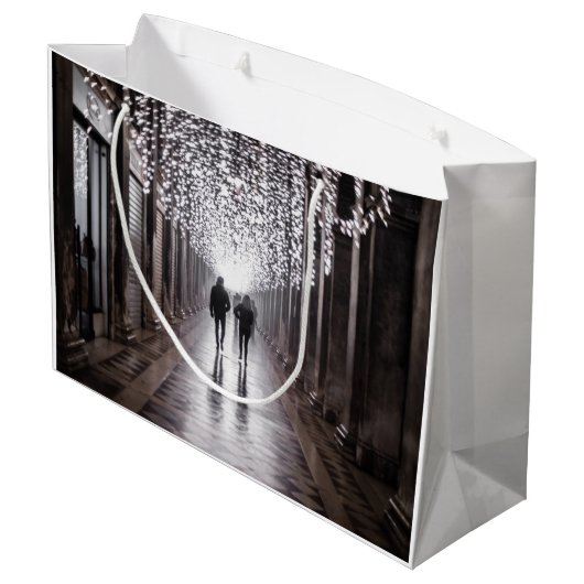 Licht, schaduwen en symmetrie - sepia groot cadeauzakje (Achterkant Gekanteld)