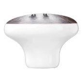 Licht, schaduwen en symmetrie - sepia keramische knop (Zijkant)