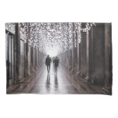 Licht, schaduwen en symmetrie - sepia kussensloop (Voorkant)