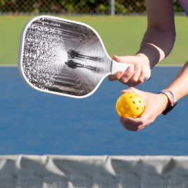 Licht, schaduwen en symmetrie - sepia pickleball paddle