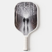 Licht, schaduwen en symmetrie - sepia pickleball paddle (Achterkant)