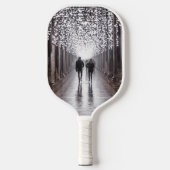 Licht, schaduwen en symmetrie - sepia pickleball paddle (Voorkant)