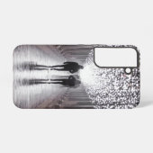 Licht, schaduwen en symmetrie - sepia samsung galaxy hoesje (Achterkant horizontaal)