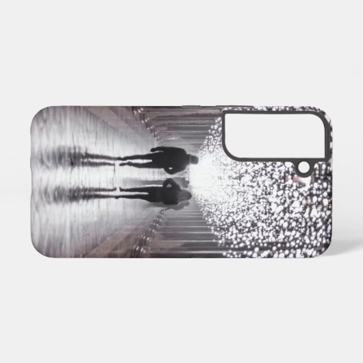 Licht, schaduwen en symmetrie - sepia samsung galaxy hoesje (Achterkant horizontaal)