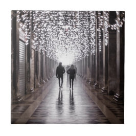 Licht, schaduwen en symmetrie - sepia tegeltje