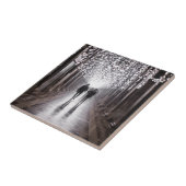 Licht, schaduwen en symmetrie - sepia tegeltje (Zijkant)