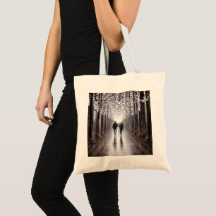 Licht, schaduwen en symmetrie - sepia tote bag