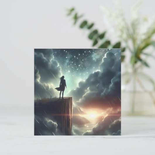 Licht schetsen kaart (Staand voorkant)
