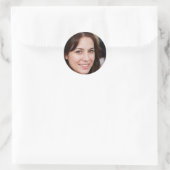 Licht schetsen ronde sticker (Tas)