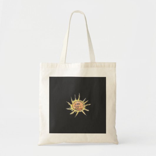Licht schijnt door de duisternis tote bag (Voorkant)