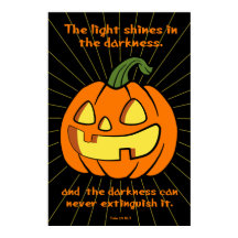 Licht schijnt in de duisternis Jack-o-lantern