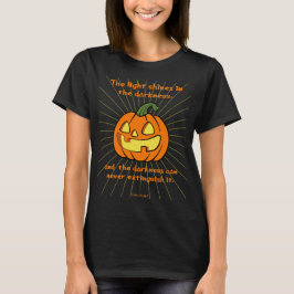 Licht schijnt in de duisternis Jack-o-lantern T-shirt