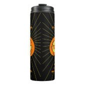 Licht schijnt in de duisternis Jack-o-lantern Thermosbeker (Voorkant)