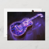 Licht schilderen: gitaar - briefkaart (Voorkant / Achterkant)