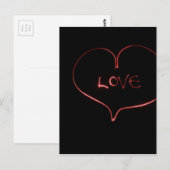 Licht schilderend hart briefkaart (Voorkant / Achterkant)