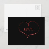 Licht schilderend hart briefkaart (Voorkant / Achterkant)