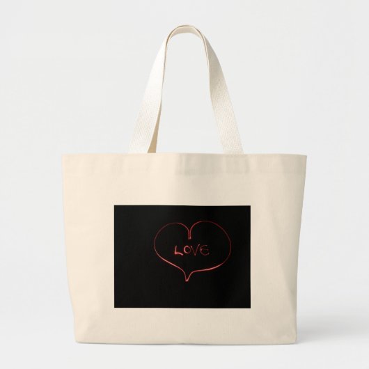 Licht schilderend hart grote tote bag (Voorkant)