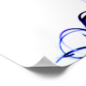 Licht schrijven van wereldkaart poster (Hoek)