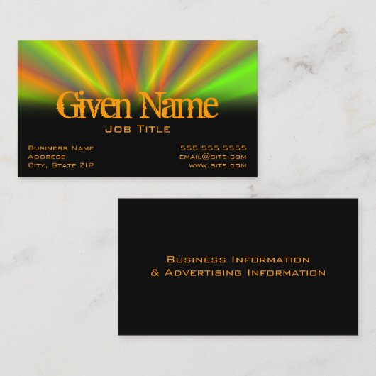 Licht Show Fractal Art Visitekaartje (Voorkant / Achterkant)