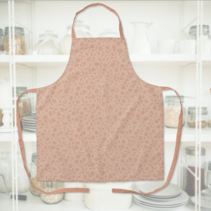 Licht Sinaasappel Bloemen All-Over Print Schort