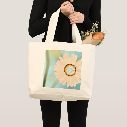 Licht Sinaasappel Daisy Canvas tas (Voorkant (product))