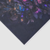 Licht sinaasappel, diepe paarse, blauwe en donkere tissuepapier (Detail)