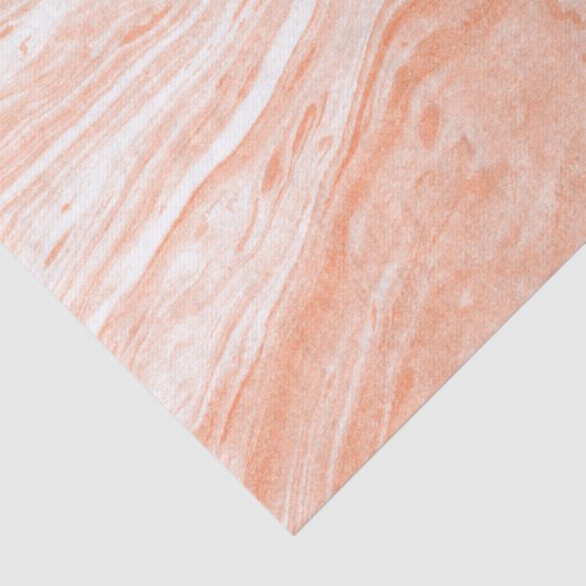 Licht Sinaasappel en wit marmeren patroon Tissuepapier (Detail)