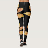 Licht sinaasappel gevlekte Blackberry lelie op zwa Leggings (Achterkant)