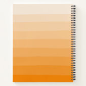 Licht Sinaasappel golvende tinten gepersonaliseerd Notitieboek (Achterkant)
