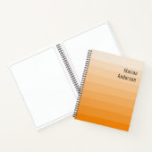 Licht Sinaasappel golvende tinten gepersonaliseerd Notitieboek (Binnen)