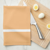 Licht Sinaasappel witte streep Theedoek (Quarter Fold)