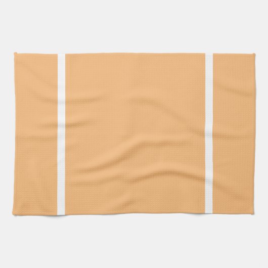 Licht Sinaasappel witte streep Theedoek (Horizontaal)