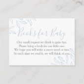 Licht Sky Blue Foliage Baby shower Request Informatiekaartje (Voorkant)