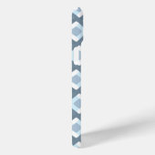Licht Slate Blauw Grijs Mideeuw Squares Patroon Case-Mate iPhone Case (Achterkant / Rechts)