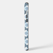 Licht Slate Blauw Grijs Mideeuw Squares Patroon iPhone Hoesje (Linkerkant)