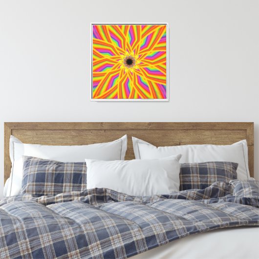 Licht Spectrum Spin Behang Canvas Afdruk (Insitu (Slaapkamer))
