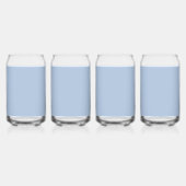 Licht staal Blauw Solid Color Blikvorm Glas (Achterkant)