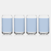 Licht staal Blauw Solid Color Blikvorm Glas (Voorkant)