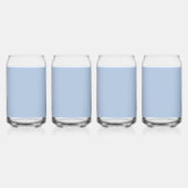 Licht staal Blauw Solid Color Blikvorm Glas (Links)
