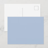 Licht staal Blauw Solid Color Briefkaart (Voorkant / Achterkant)