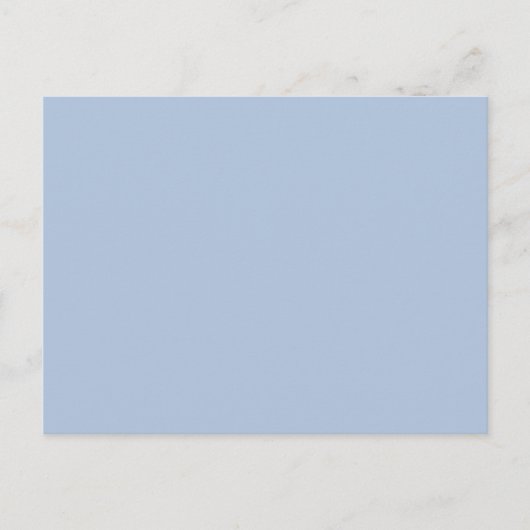 Licht staal Blauw Solid Color Briefkaart (Voorkant)