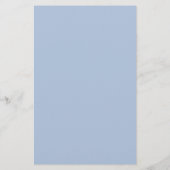 Licht staal Blauw Solid Color Briefpapier (Achterkant)