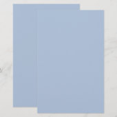 Licht staal Blauw Solid Color Briefpapier (Voorkant / Achterkant)