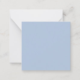 Licht staal Blauw Solid Color Notitiekaartje