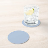 Licht staal Blauw Solid Color Ronde Kartonnen Onderzetter (Insitu)